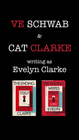 WHO IS EVELYN CLARKE? 🔍 THE MYSTERY IS REVEALED!   And so is this beautiful cover . . .   By now, we all know that 'secrets don't stay secret for long in publishing' and the secret behind Evelyn Clarke is out!    After months of speculation, we are delighted to reveal Cat Clarke and V.E. Schwab as the authors behind Evelyn Clarke’s The Ending Writes Itself.   Did you guess correctly?   Discover more about how this writing partnership came to be for the book everyone is talking about.   ✍️✍️✍️   It was a dark and stormy night (well, it was actually an unusually warm evening in Edinburgh, Scotland) when Number One Sunday Times bestselling author V.E. Schwab, known for The Invisible Life of Addie LaRue and Bury Our Bones in the Midnight Soil, proposed an absurd idea to longtime friend and screenwriter Cat Clarke: that they should write a book together. Victoria had made quite a name for herself, but had sworn she'd never co-write a novel.    While Cat, following a tumultuous career as an editor and the author of several YA novels, including Girlhood and Entangled had fled the publishing industry to work in the even more tumultuous film industry, swearing she'd never return to books.   And yet, fate – and an irresistible idea – made liars of them both.   That night, Evelyn Clarke was born.   ✍️✍️✍️   THE ENDING WRITES ITSELF by Evelyn Clarke (aka Cat Clarke and V.E. Schwab) is out in April 2026. Pre-order your copy now!  #catclarke #veschwab #theendingwritesitself 