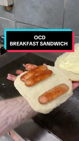 OCD breakfast sandwich #breakfast #sandwich #breakfastsandwich #baconandeggs 