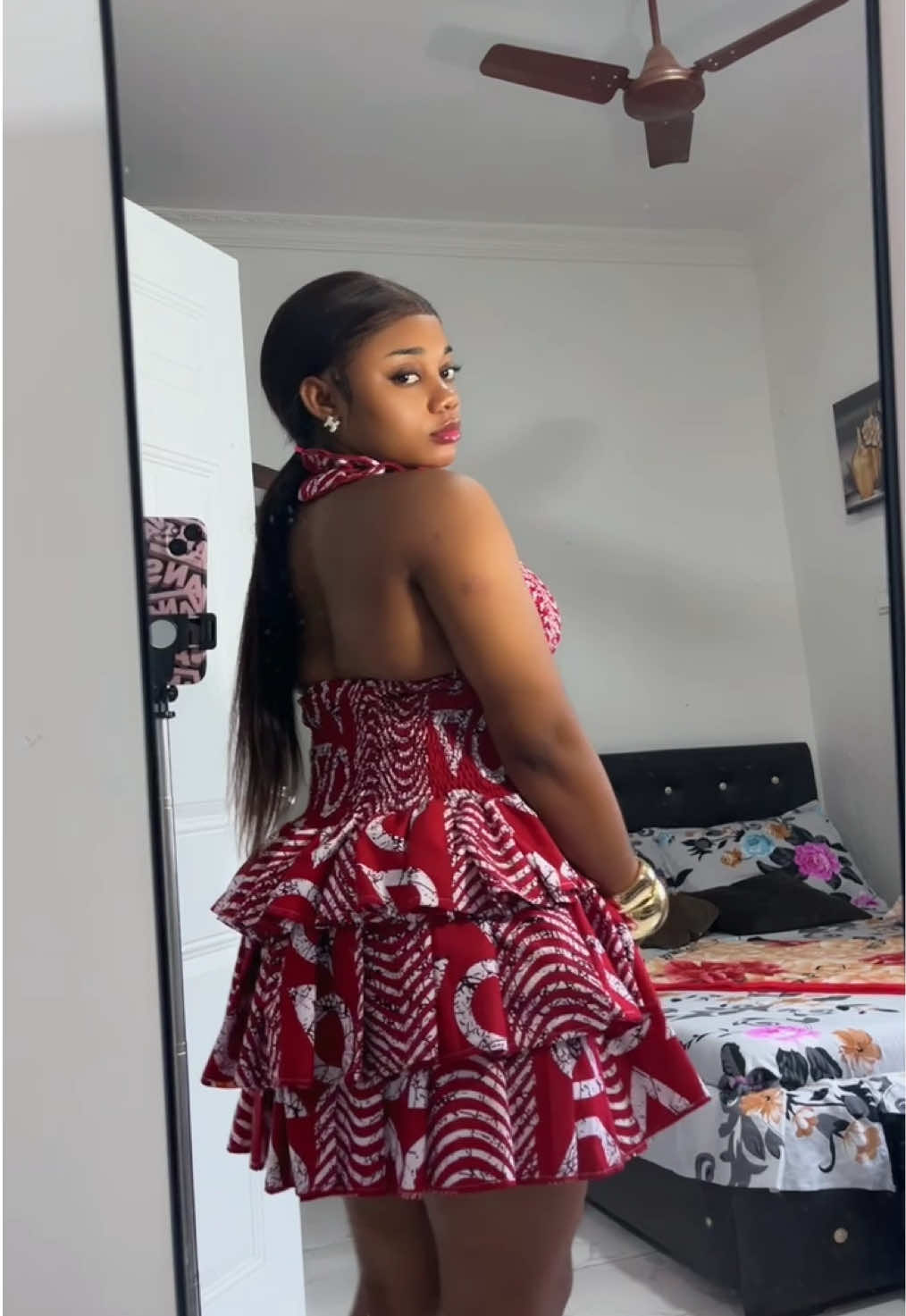 👗Dress available for 160gh🛍️ A perfect dress easy to go dress in style💋💋 Available in free sizes Available in beautiful prints #msb_collections #fyp #readytowear #summerdress #cutedress 
