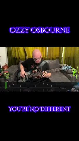 Ozzy Osbourne - You’re No Different (Bass Cover w/Tabs) #ozzyosbourne #bass #guitar #cover #metal 