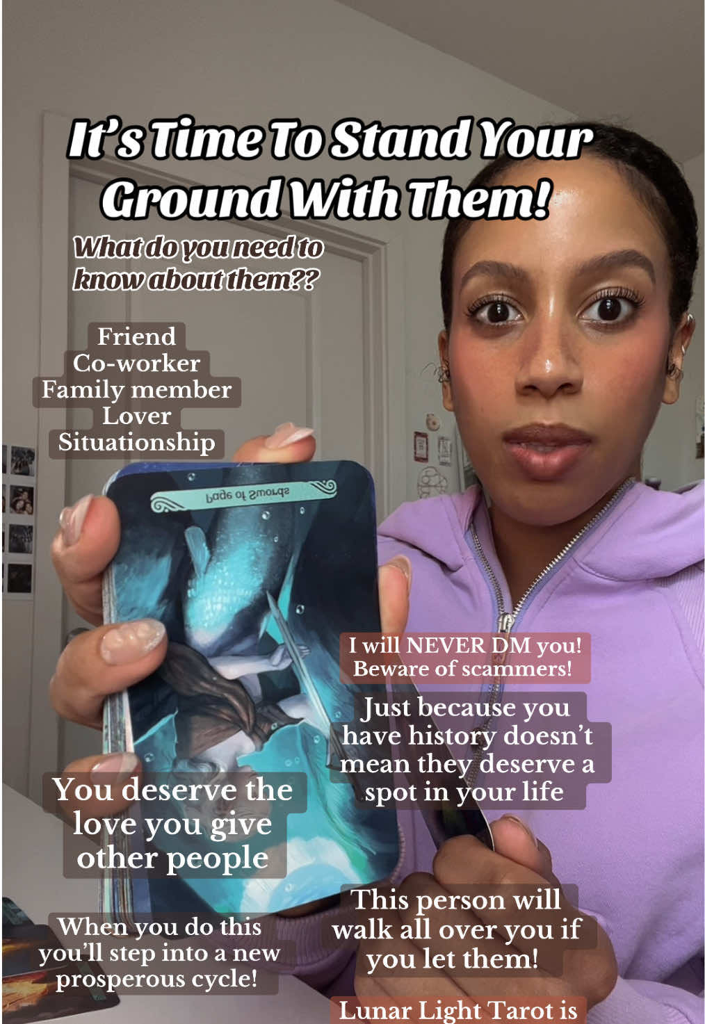 Someone is taking advantage of your kindness and it’s time to stand your ground! Do you know who this person is? 🫢 for longer readings, check out my YT channel! Link in bio 🌙 #tarot #spiritual #tarotcardreading #fy  