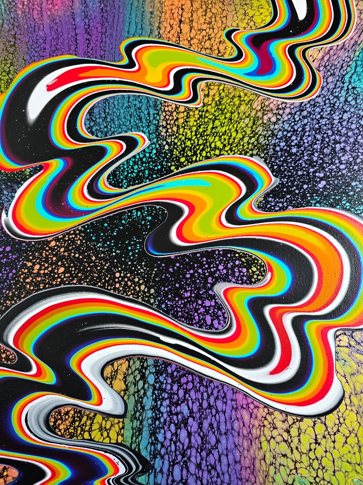 🥵🔥❤️  #colorlover #dopeart #dopamine #fluidacrylics 