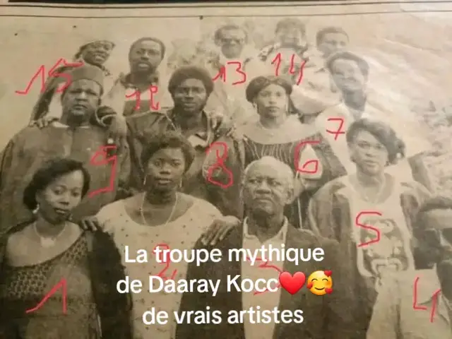 1)  feue Aminata DIENG (Appolo) 2 ) Awa Diagne(Khandiou) 3) feu Makhouradia Gueye. 4)  Baye Ely (gorgorlou)  5) Dié Astou Diop( Ramatoulaye dans 