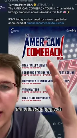 Hunter Kozak, the man who was debating Charlie Kirk, came to the event to contest Turning Point’s coverage of trans shooters, and that their arguments don’t align with the statistics @hunter 