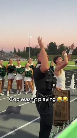 Student section really started cheering after that 😂 (theprmob_/IG) #football #footballtiktok #highschoolfootball #studentsection 