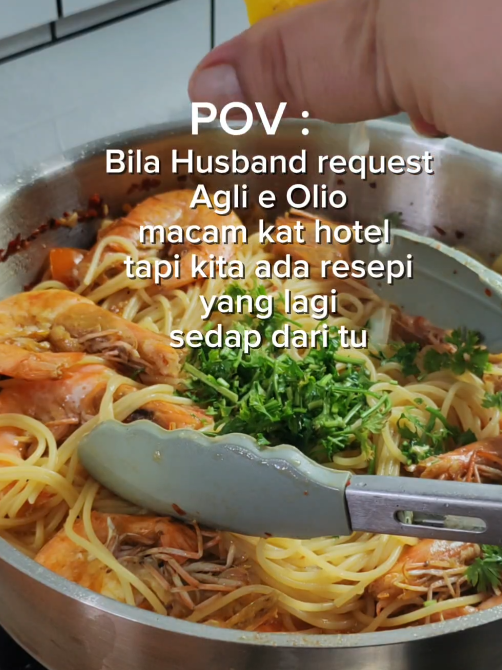 Spicy Garlic Prawn Spagheti lagi sedap #resepimudah #resepipasta #FypMalaysia #fyp 