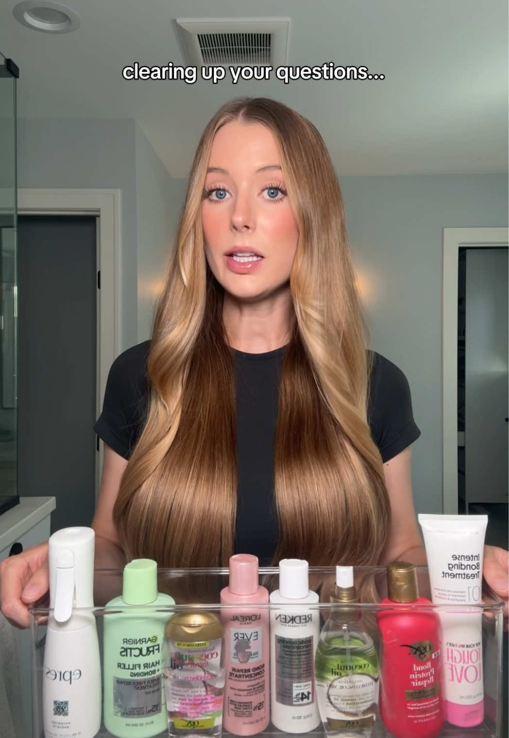 Answering the most commonly asked questions I saw on my most recent Abbey Yung Method Application hacks videos for the pre-wash bond repair and pre-wash oil treatment steps in my wash day routine. This routine is designed to be flexible so you have a lot of different options for pre-shampoo routines, including skipping them altogether! If you don’t feel like you need oil before washing and you prefer using bond repair in a different part of your routine, you can jump straight in the shower. Let me know if you have any other questions I didn’t answer here because I’m thinking about doing a Q&A series when I’m done sharing application tips & tricks! #abbeyyungmethod #haircareroutine #hairoil #hairtreatment 