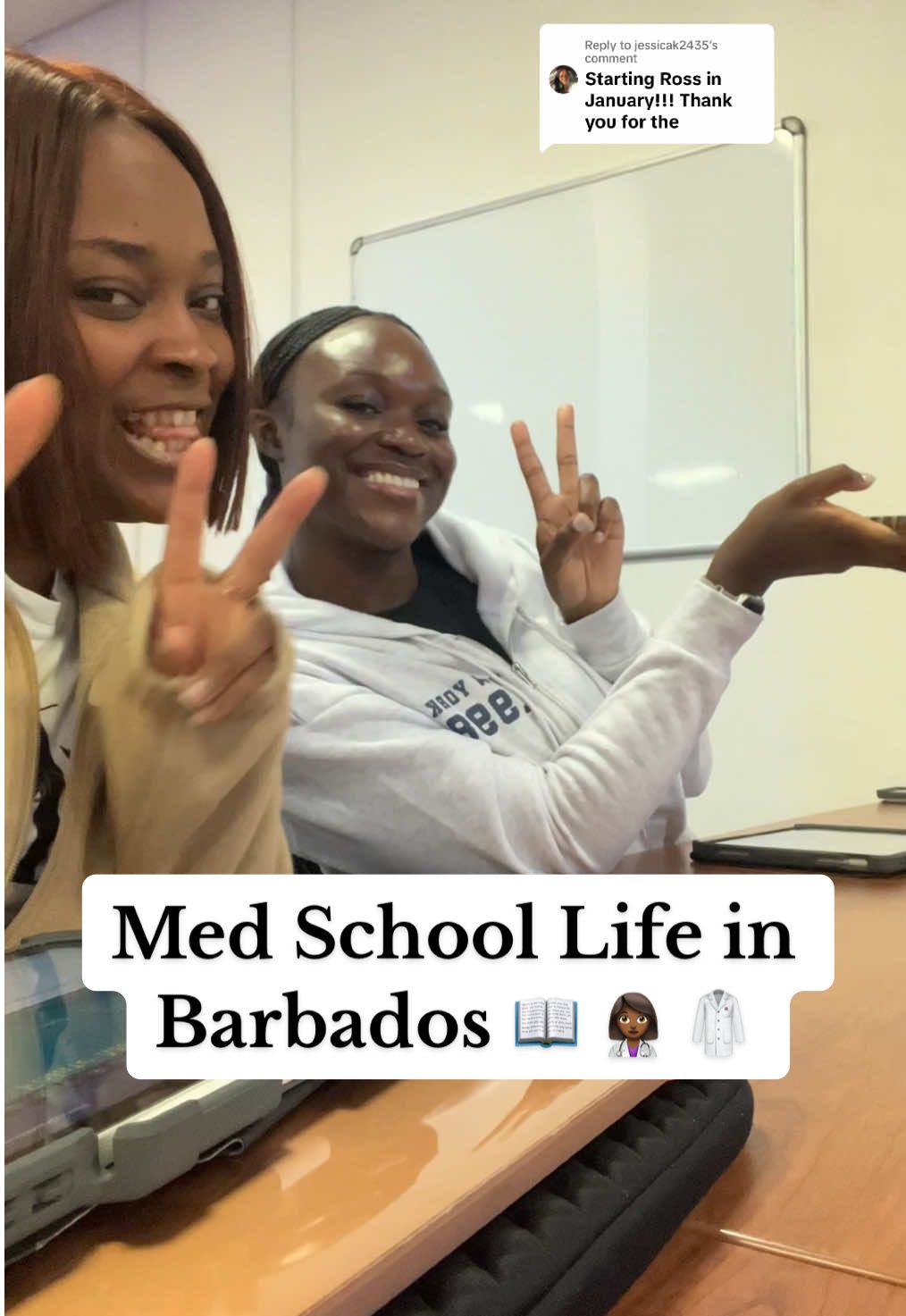 Replying to @jessicak2435 Glad you enjoying it! Come spend the day with me as a carribean med student  First day of semester 2 and it was a ride! 💃🏽 From picking my outfit to the kitchen madness with my roommates cooking breakfast & packing lunch 🍳😂… to surviving lectures with way too much tea ☕ (your girl was sick but still pushing through). After class, I ran errands, grabbed braiding hair, did a mini grocery haul 🛒, cooked dinner, then straight back to studying 📚. Med school life stays busy but fun 🌴✨ 👉 Would you survive this kind of day? Comment ‘ME’ if you could 👇 and don’t forget to like & follow for more med school vlogs 💕  #medschoolvlog #comespendthedaywithme #dayinmylife #blackwomeninmedicine #softlifeinscrubs 