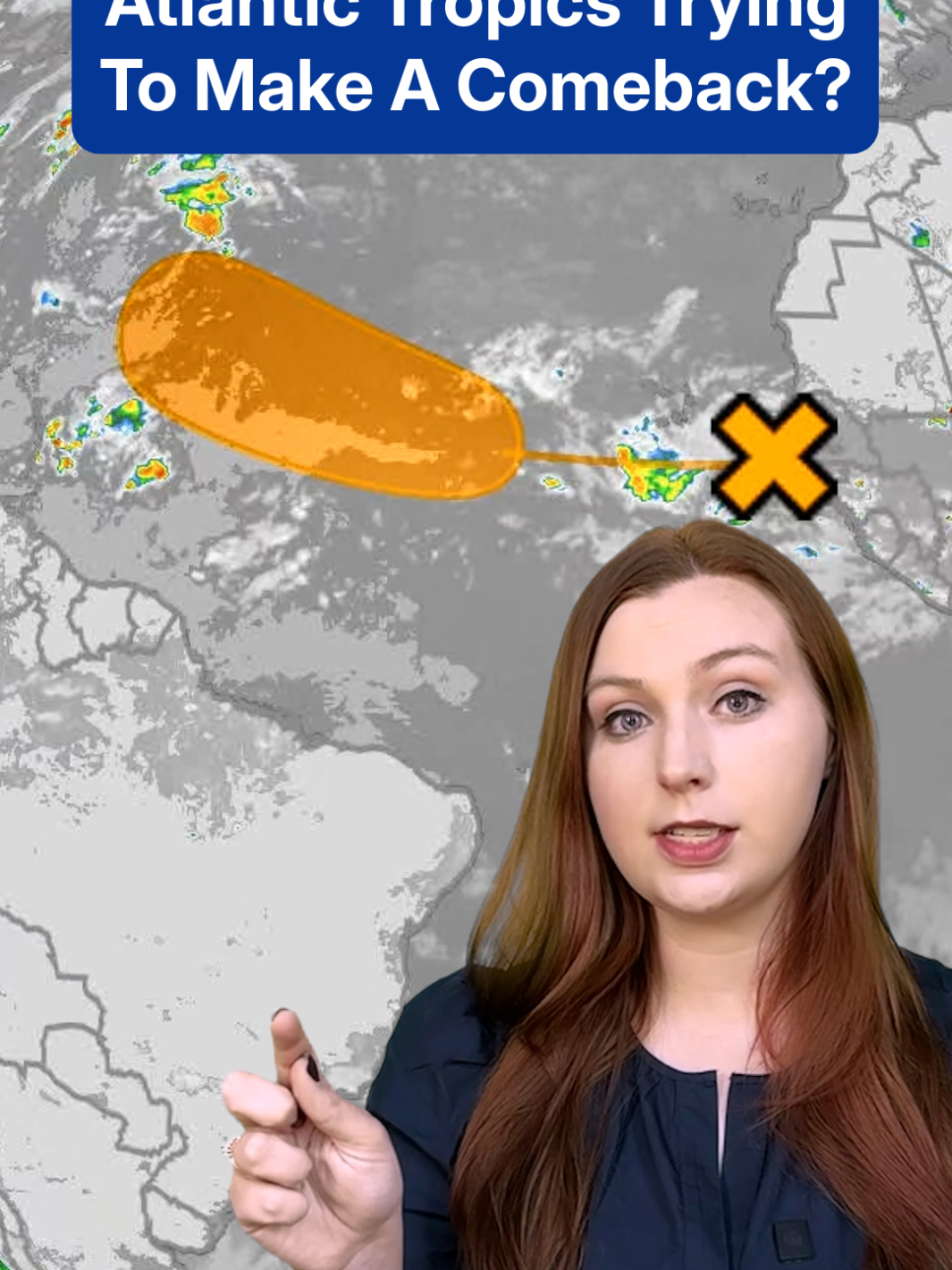 The tropics are stirring… but will it cook up into something bigger? Meteorologist Sara Tonks is keeping an eye on the Atlantic.  #fyp #weather #hurricane #atlanticocean 