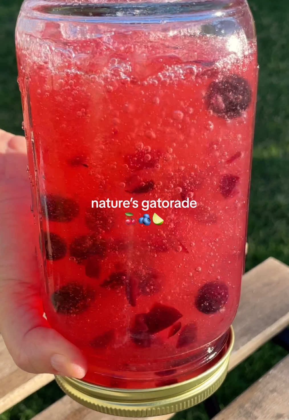 Cherries, blueberries, lime, coconut water and a pinch of celtic sea salt for a natural way to replenish electrolytes without the added sugar 💦✨