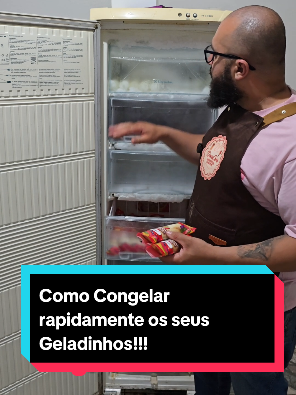 Como congelar rapidamente os seus geladinhos. É através do Freezer Vertical. #geladinhogourmet #dicas #confeitaria 
