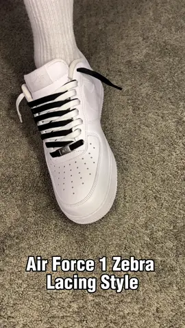 Air Force 1 Zebra Lacing Style #sneakers #airforce 