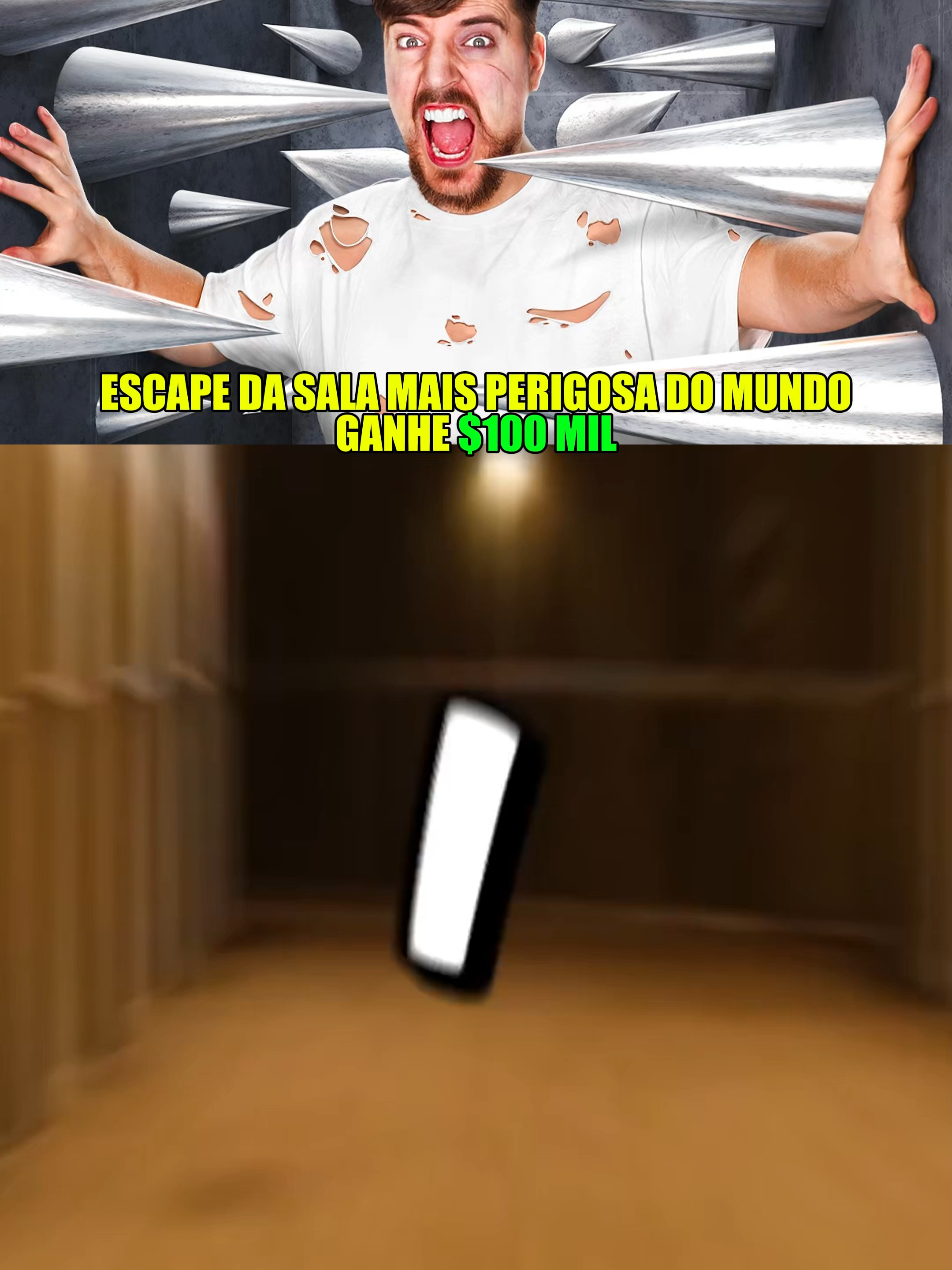 ESCAPE DA SALA MAIS PERIGOSA DO MUNDO GANHE $100 MIL #mrbeast #cortes