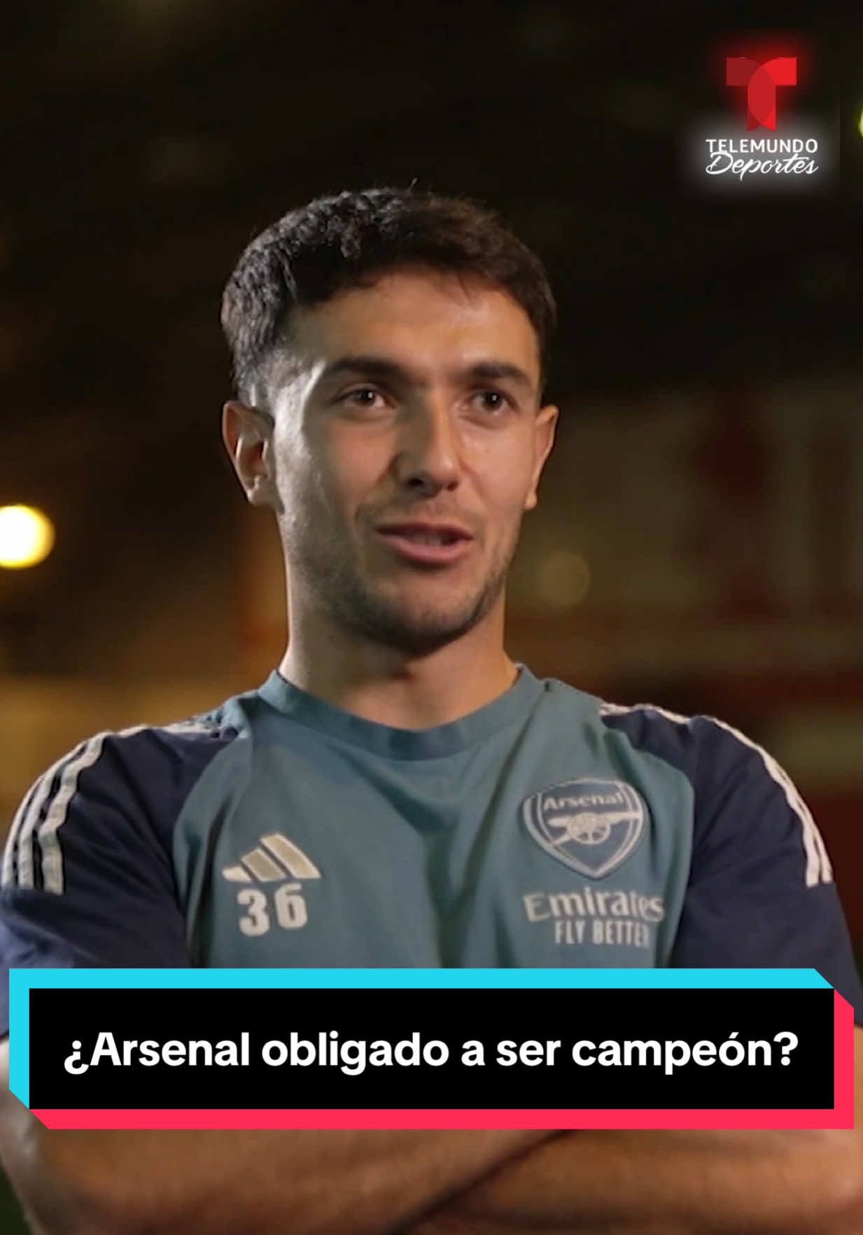 🎙️ “En este equipo no he escuchado hablar de obligaciones” 👀 Ojito a la respuesta de Martín Zubimendi cuando Manuel Sánchez le preguntó sobre ser campeón con Arsenal 🏆 #PremierLeagueTelemundo #PremierLeague #arsenal #futbol 