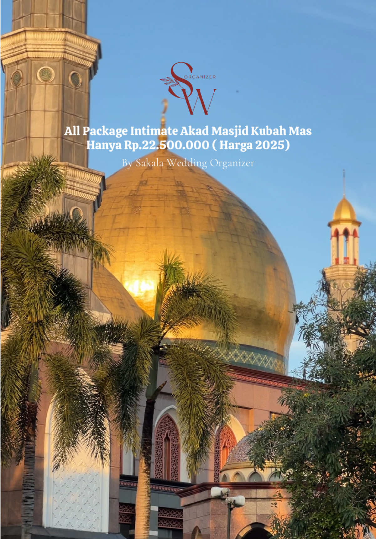 BOOKING TAHUN INI UNTUK TAHUN 2026 yukkkk !!!  All In Hanya Rp.22.500.000 🤍🕊️🦢 Include :  ✅ Harga Sewa Venue ✅ Ruang Rias ✅ MC Akad ✅ Qori & Saritilawah ✅ Crew WO ✅ Dekorasi Akad ✅ Makeup Akad ✅ Busana Akad 1 Pasang ✅ Hijabdo Nasional ✅ Fotografer  ✅ Videografer ✅ Konsep Acara ✅ Rundown Acara ✅ Technikal Meeting INFO LENGKAP CHAT ADMIN WA LY 0851-5661-1283 #fypシ゚ #akadnikah #masjidkubahmas #weddingphotography #paketakadnikah 