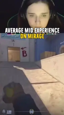 Average Experience on Mirage Mid #cs2 #gaming #csgo