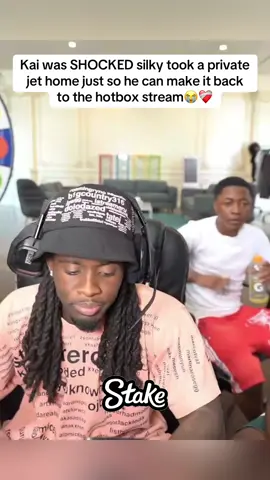Kai was SHOCKED silky took a private jet home just so he can make it back to the hotbox stream😭❤️‍🩹#kai #kaicenat #silky #fyp #viral 