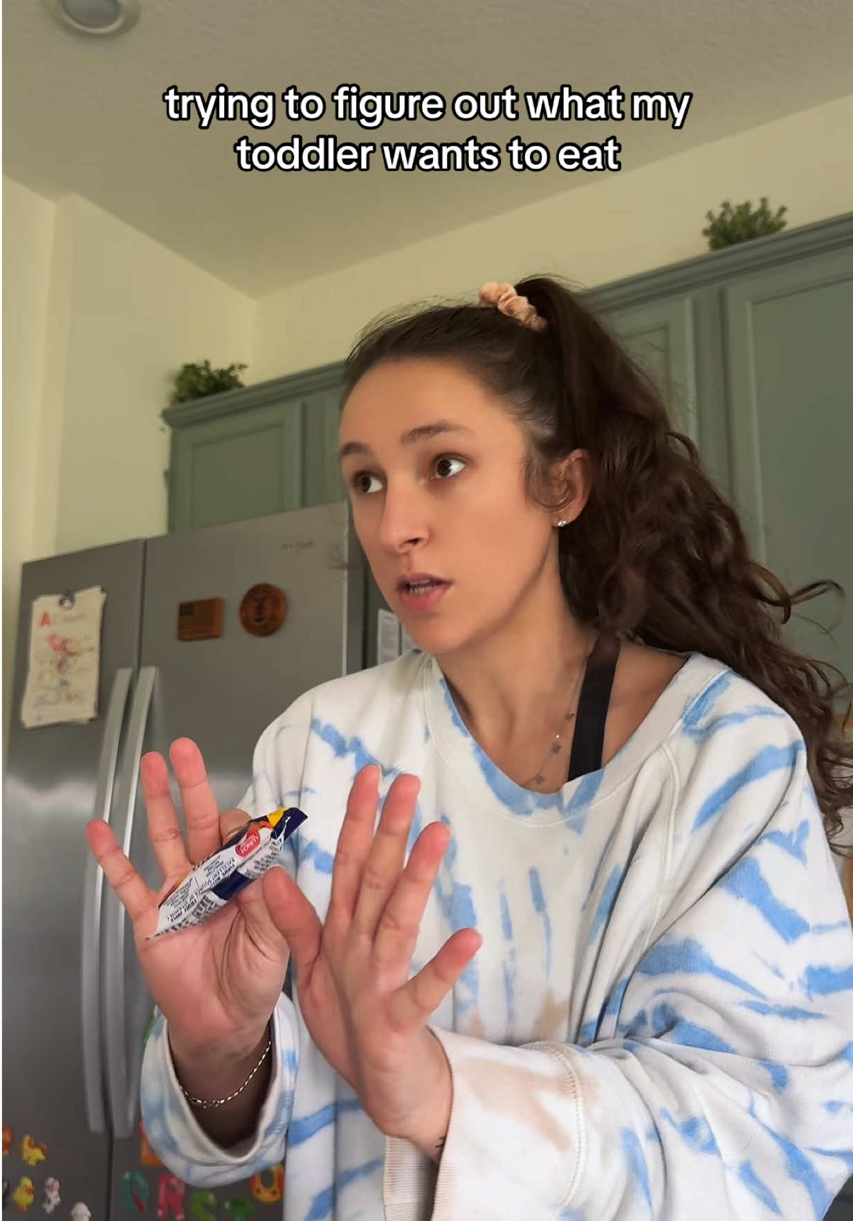 when you finally are able to translate their little language and figure out what they want… but then they change their mind 🤡 #toddlermom #toddlersoftiktok #momof2 #toddlermeals #fyp 