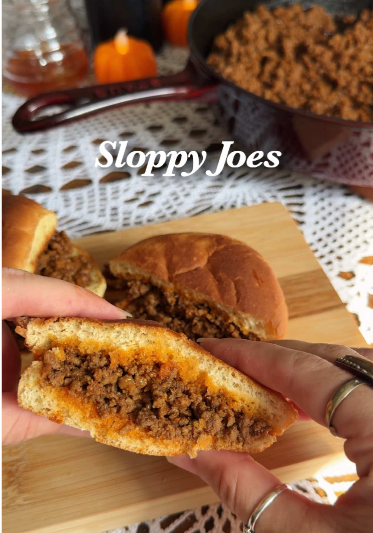 Recipe:  • 1/2 cup chopped onion (I used 1 Tsp onion powder) • 1-1/2 Ibs. ground beef • 2 Tbs mustard • 2 Tbs vinegar • 2 cloves garlic, minced (I used 1 Tsp garlic powder)  • 2 T. Worcestershire sauce • 3/4 Cup Ketchup • 1/2 c. water • 1-1/2 t. chili powder • 1 to 2 T. brown sugar, packed • 8 hamburger buns, split and toasted  #ComfortFood #CozyMeals #SloppyJoes #EasyDinner #creatorsearchinsights 