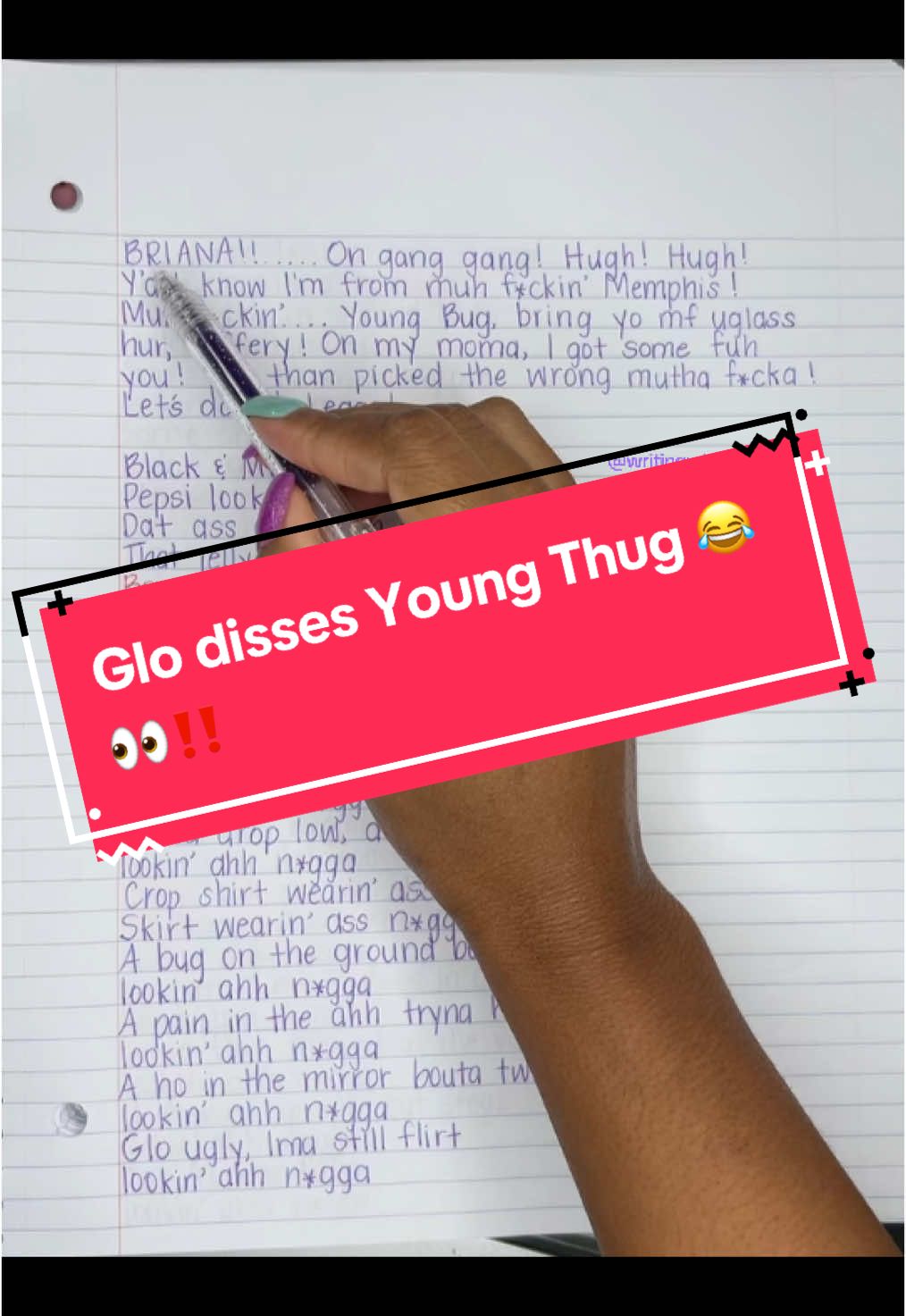 #glorilla #youngthug #writingwithkay #fyp💚 