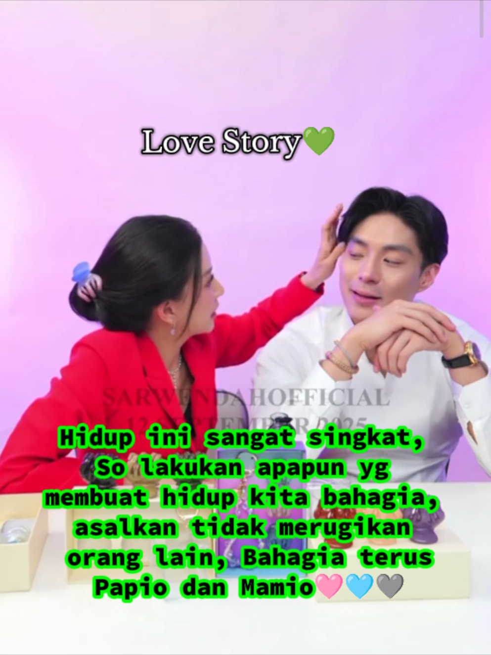 moodbooster ku dan para Sargiolovers setiap pagi, sebelum aktivitas, lihat video  Papio Mamio dulu, biar tambah semangat 🩷🩵🩶 @Sarwendahofficial @Giorgio Antonio C @Manda  #sargiolovers #livesargio #bestcouple #Papiomamio 