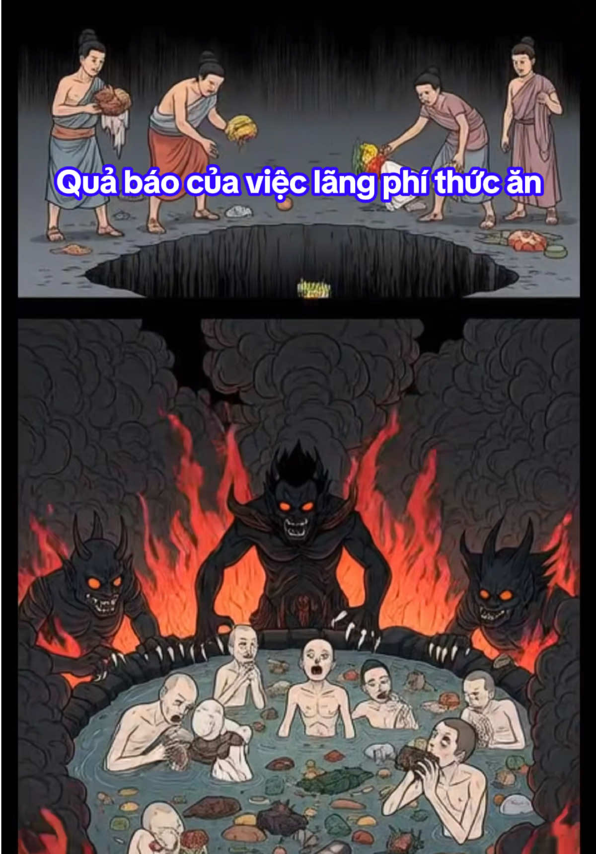 Quả báo của việc lãng phí thức ăn #nammoadidaphat #nhanqua #tiktok #capcut #fyp  @Kinh Phật Tịnh Tâm 