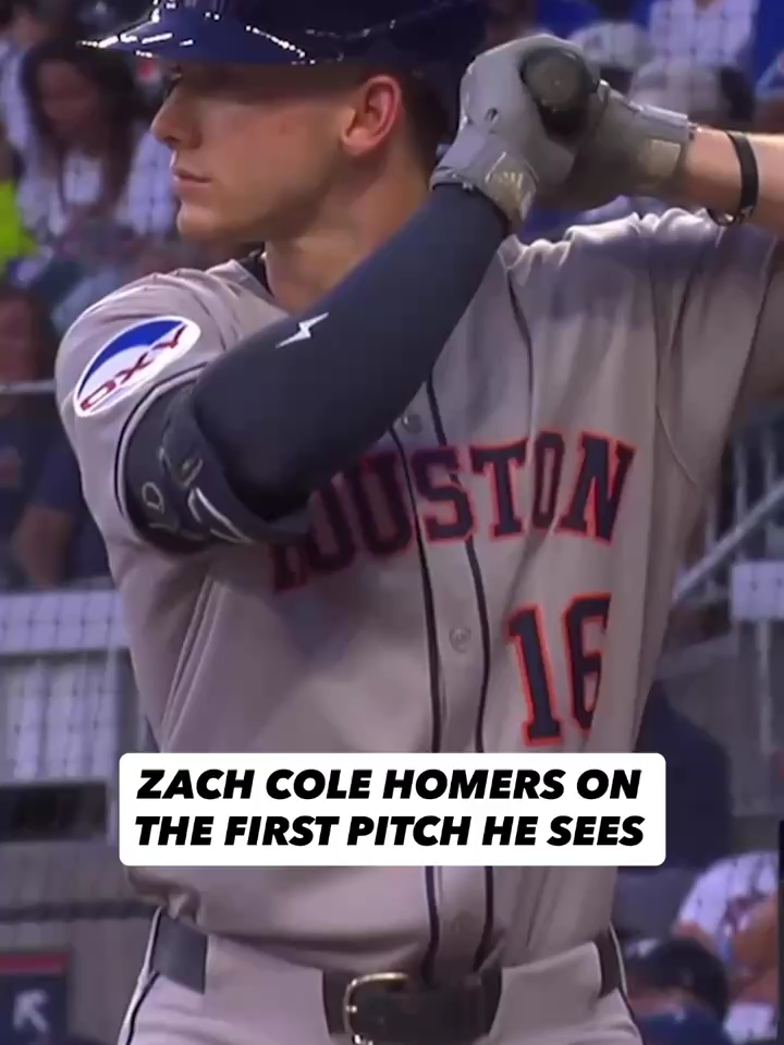 Zach Cole homers on the first pitch he sees in the Majors! 😯 #MLB #baseball #HoustonAstros