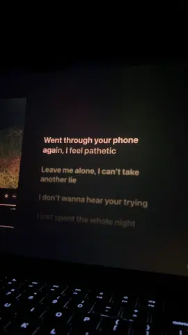 Went through your phone again 🫤 #lyrics #applemusic #theselyricks #openarms #sza 