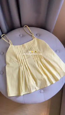 Another affordable top from Nkd clothing 💛 #linentop #summerlinentop #toprecomendation #nkdclothingph #sleevelesstops 