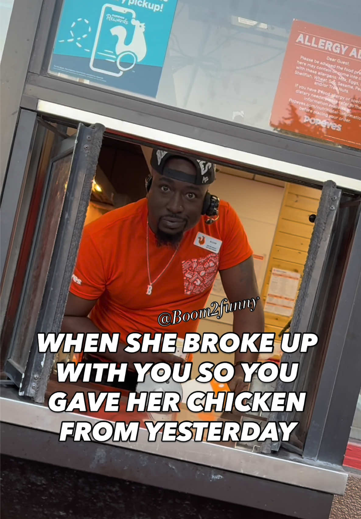 WHEN YOU WORK AT HER FAVORITE POPEYES‼️ #shorts #reels #boom2funny #viralvideos
