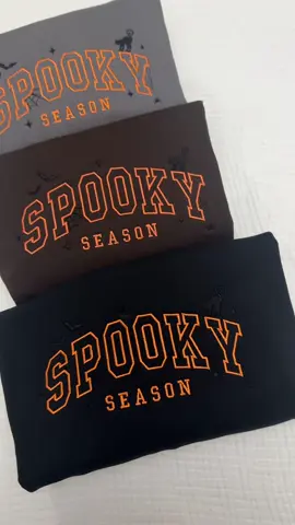 Click the link to the cutest Halloween embroidered spooky season sweatshirt and tshirt 🎃 👻 🦇 #spookyseason #halloweencostume #halloweentok #halloween #halloween2025  