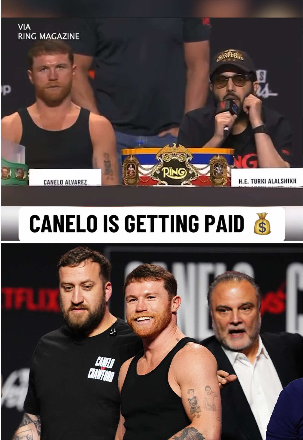 Canelo Álvarez is getting $100M+ for his fight against Terence Crawford 🤯 (via Ring Magazine) #boxing #canelo #caneloalvarez #terencecrawford #mexico 