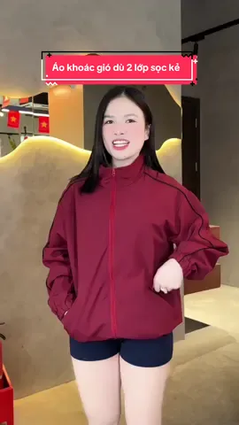 Áo khoác gió dù 2 lớp sọc kẻ 
