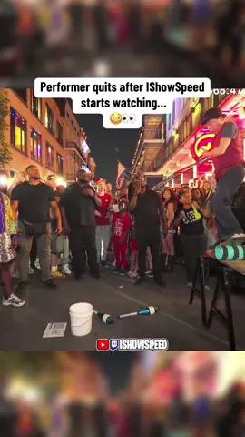 Performer quits after IShowSpeed starts watching…😳👀#viral #trending #fyp #ishowspeed #performer 