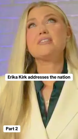 Erika Kirk addresses the nation.part 3 #erikakirk #charliekirk #foryou #fyp 