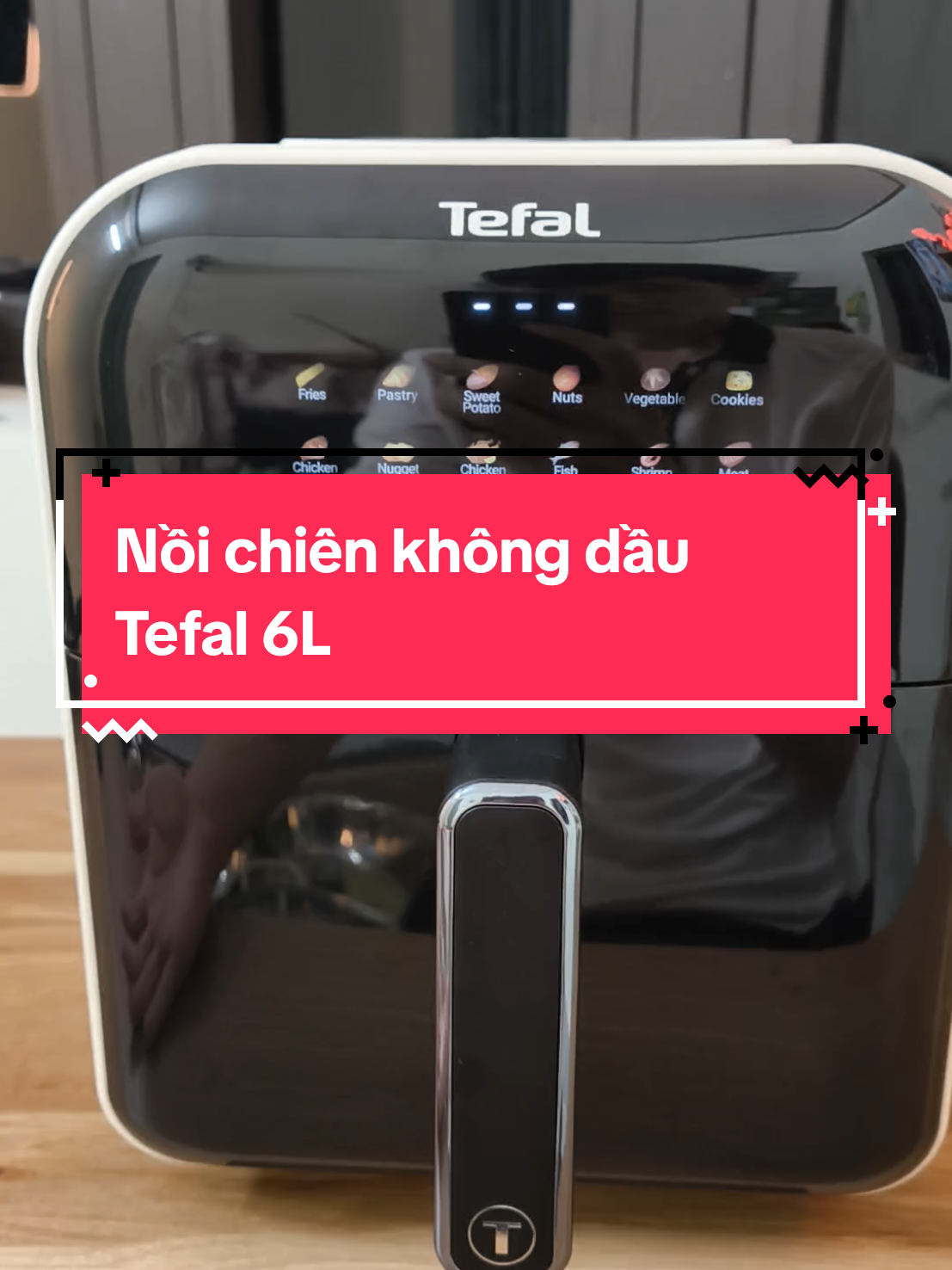 Nồi chiên không dầu cao cấp Tefal 6L. Công suất 1850W nướng nhanh. Bảo hành dài 2 năm. #xuhuong #dobep #noichienkhongdau#tefal #diengiadung 