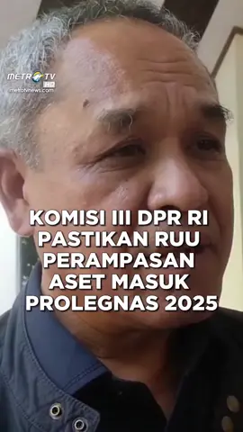 Komisi III DPR RI memastikan RUU perampasan aset sudah masuk program legislasi nasional #ruuperampasanaset #dpr #aset #dprri #rakyatindonesia 