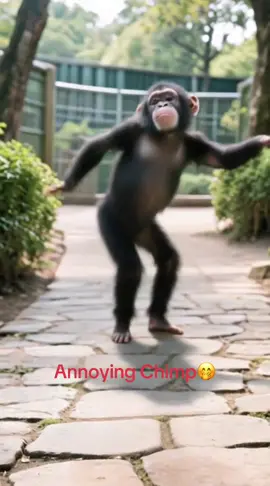 Annoying Chimp🤭🦍#dancer #funnytiktok #aivideo #animals 
