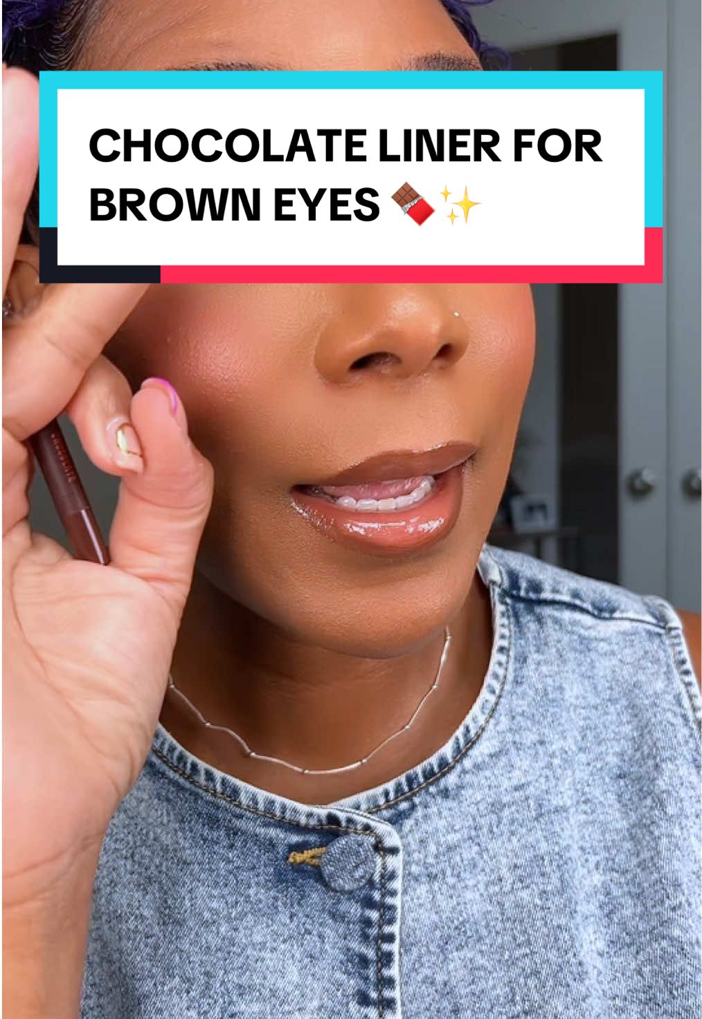 @Persona Cosmetics Chocolate Eyeliner is smooth, rich, and the perfect shade to make brown eyes pop. It adds warmth and definition without looking too harsh, so it’s an easy everyday switch from black liner. #makeup #Eyeliner #makeupover40 #beauty #makeuptutorial 