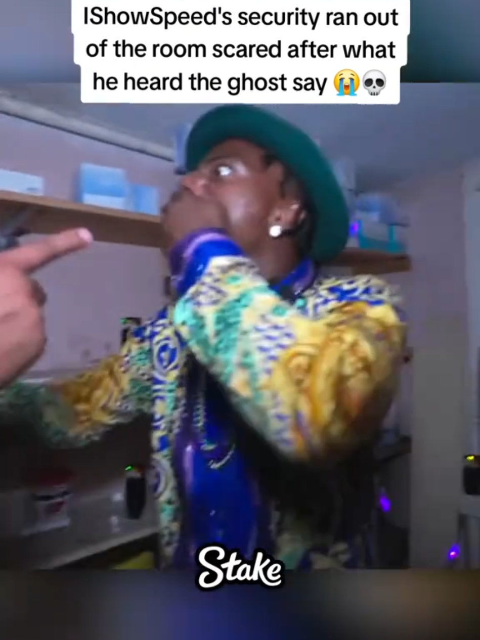 IShowSpeed's security ran out of the room scared after what he heard the ghost say 😭💀 #ishowspeed 