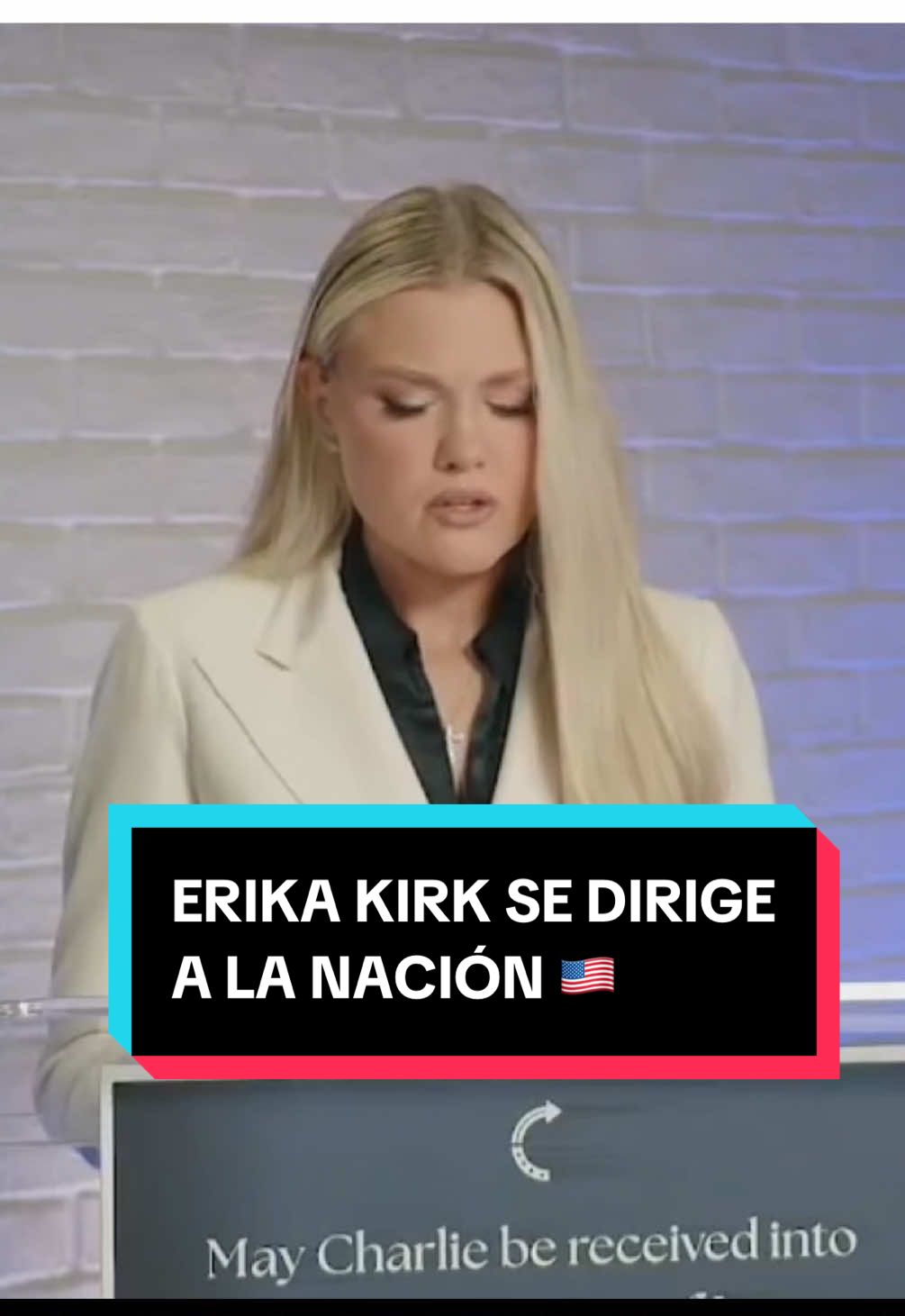Las primeras palabras de Erika Kirk tras el asesinato de Charlie Un discurso poderoso. Doloroso. Y al mismo tiempo, un grito de guerra. “Ella seguirá luchando. Por Charlie. Por su legado.” #erikakirk #charliekirk 