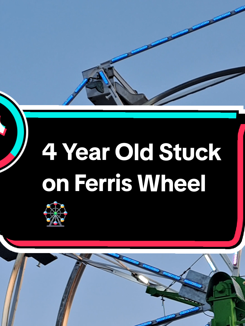 Ride at fair/carnival breaks down leaving 4 year old stuck #fairrides #carnival #ride #fyp #blowthisup 