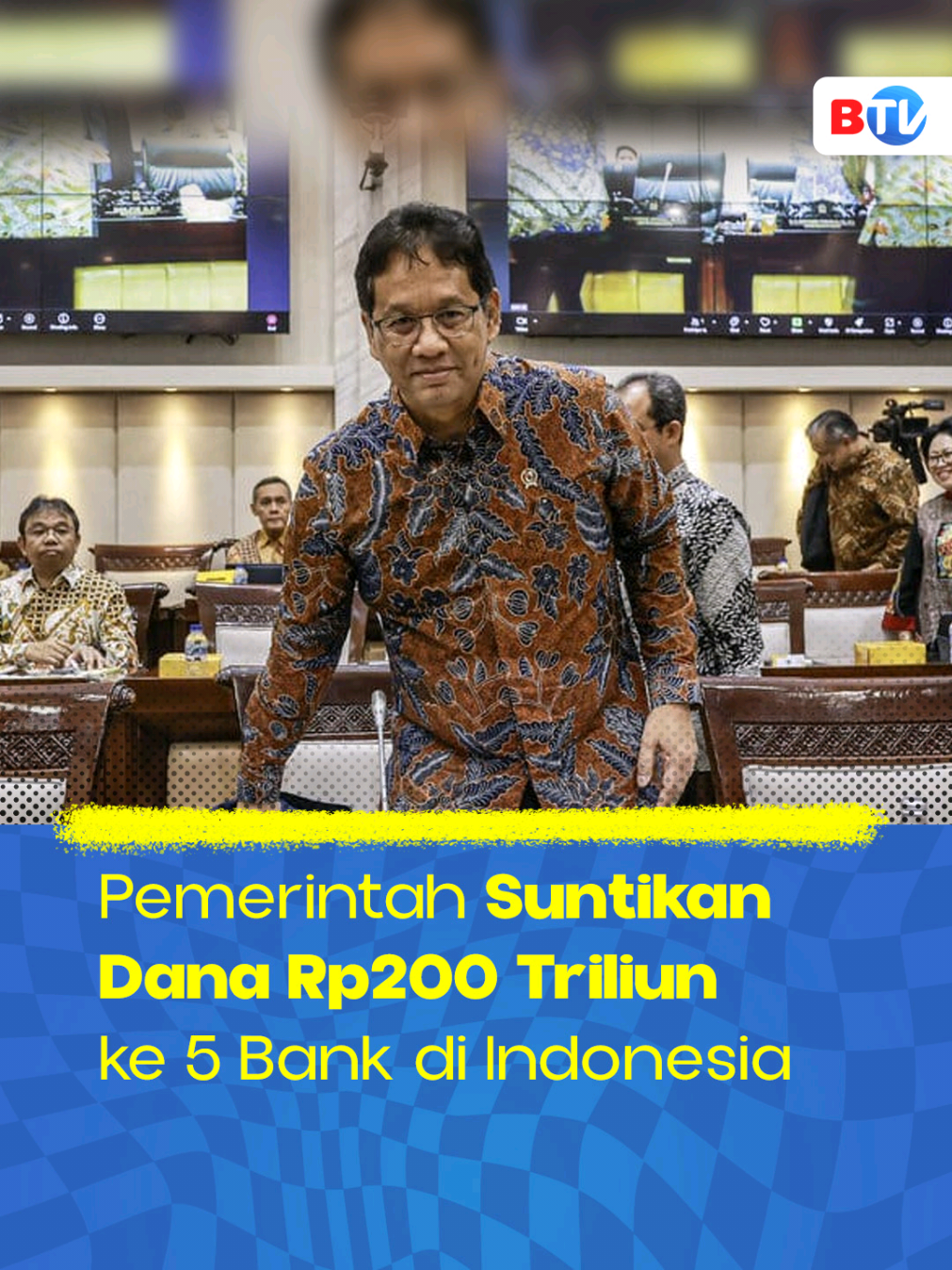 Pemerintah resmi menyalurkan dana Rp200 triliun ke lima bank nasional mulai Jumat (13/09/25). Langkah ini dilakukan untuk mendorong pertumbuhan ekonomi sekaligus memperkuat perbankan dalam menghadapi tantangan global. Ikuti perkembangan berita terbaru lewat pantauan langsung hanya di BTV. Jangan lupa scan ulang TV Digital / Set Top Box kamu: • 44 UHF untuk Bandung • 40 UHF untuk Medan #BTV #BeritaSatu #200Triliun #Bank #SuntikanDana