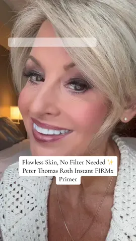 No filter, no problem ✨ This Peter Thomas Roth Instant FIRMx Primer instantly tightens, smooths & blurs for flawless skin. A must-have for every makeup routine! 💖@Peter Thomas Roth Labs #peterthomasroth  #InstantFirmX #nofilterskin #BeautyTok #beautyover40 