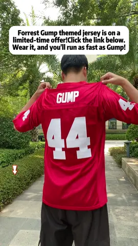 Can you run faster than him?#jersey #tiktokshop #sports #movie #moviemerch #football #footballjersey #forrestgump #fyp #tiktokshoplabordaysale #fallfreshness 