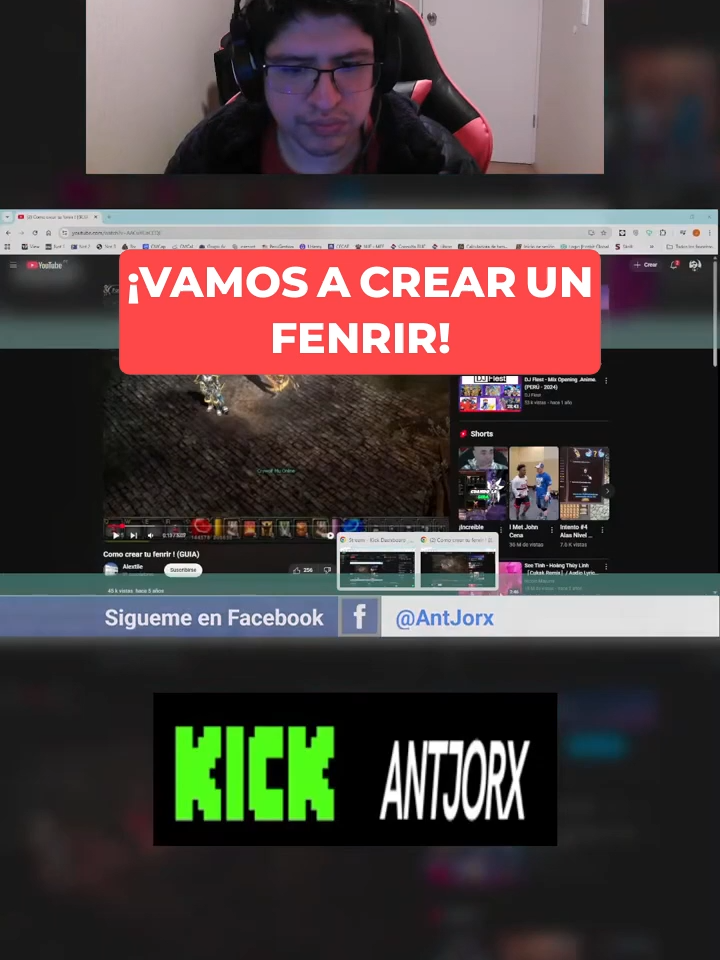 Ahora si Hoy creare el fenrir :D - Salio :), mirenlo en stream el lindo fenrir #mu #fenrir #kick #antjorx