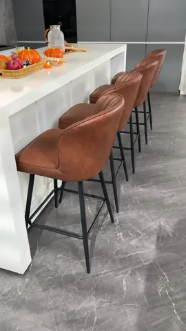 Do you like this pu leather modern barstool which is free shipping and high quality?🤫👇🏻#chairus #freeshipping #furniture #tiktokshop #barstool 