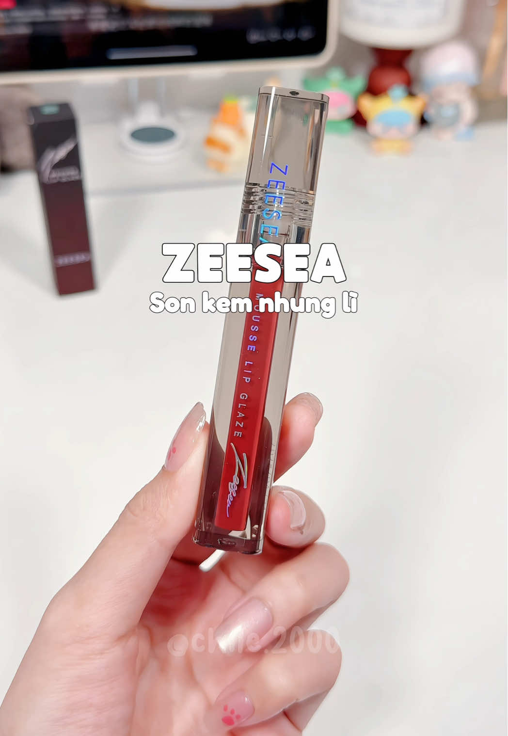Son kem lì ZEESEA màu M03 trà đào ôlong siêu xinh 🍑✨ #zeesea #sonkemli #lipstick #review #chichi2k 