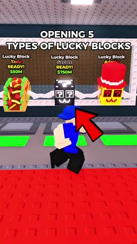 Opening 5 TYPES OF LUCKY BLOCKS! 😱 #roblox #robloxfyp 