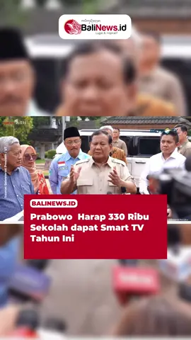 Presiden Prabowo Subianto menargetkan seluruh ruang kelas di Indonesia akan dilengkapi dengan Smart TV sebagai penunjang pembelajaran. Pada tahun ini, program tersebut direncanakan menyasar 330 ribu sekolah, dengan target awal 100 ribu sekolah sudah menerima Smart TV hingga 10 November mendatang. Target itu ia canangkan saat berkunjung ke Sekolah Rakyat Menengah Atas (SRMA) 10 di Jakarta Selatan pada Kamis (11/9). Pemanfaatan Smart TV diharapkan dapat membuka peluang pembelajaran lebih interaktif, termasuk penggunaan konten animasi hingga pendidikan jarak jauh. Langkah ini dinilai penting terutama bagi wilayah yang masih mengalami kekurangan tenaga pengajar, sehingga kualitas pendidikan dapat lebih merata di seluruh daerah Indonesia. Video Editor : Komang Maharani Selengkapnya di www.balinews.id